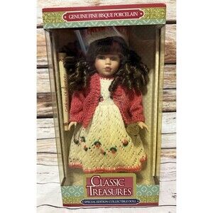 Classic Treasures Special Edition Collectible Doll Genuine Fine Bisque Porcelain